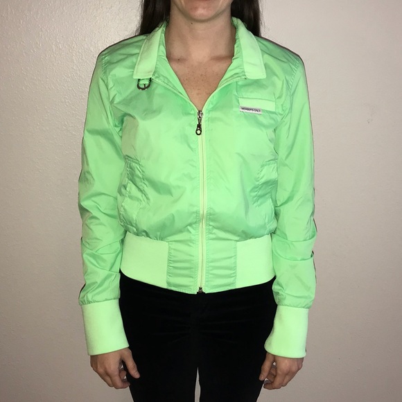 Nwot Vtg Members Only Lime Green Jacket 